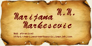 Marijana Markešević vizit kartica